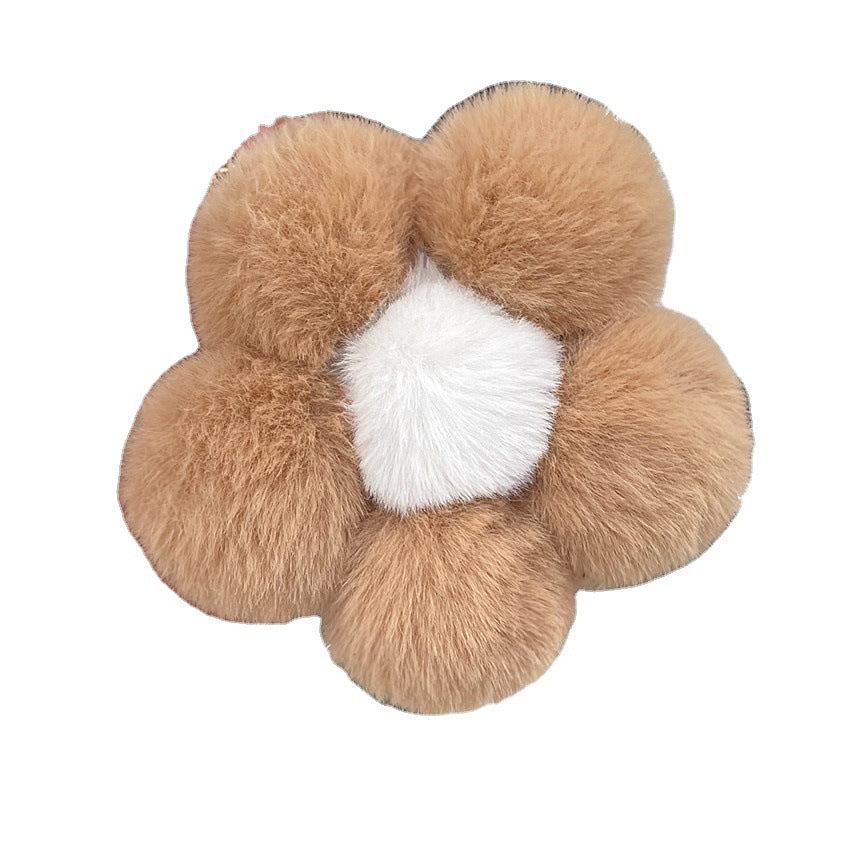 Wholesale Hairball Flowers Cute Plush Keychain